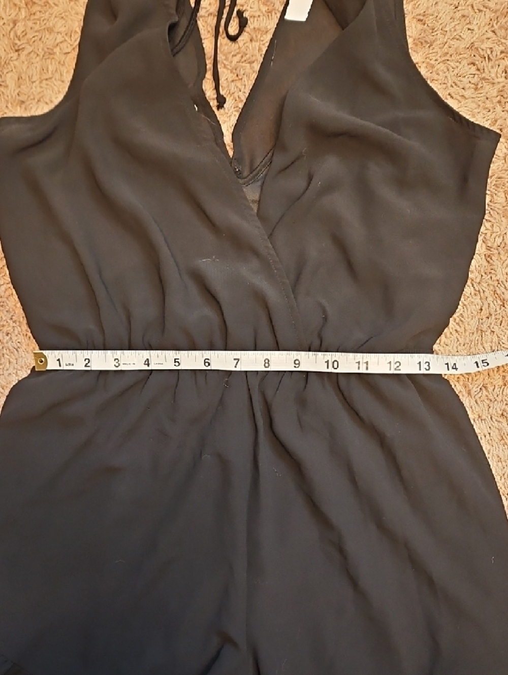 ASTR The Label Black Sleeveless V-Neck Chiffon Romper - Picture 10 of 13